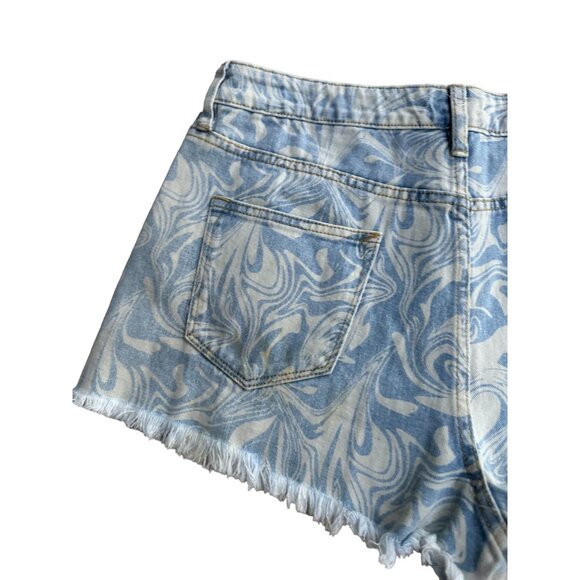 VIGOSS Women's Denim High Rise Swirl Jean Shorts Size 32 NEW - Picture 7 of 9